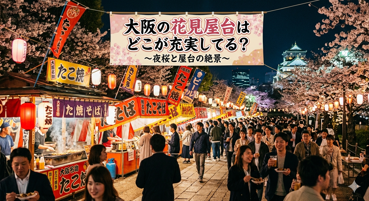 大阪の花見屋台